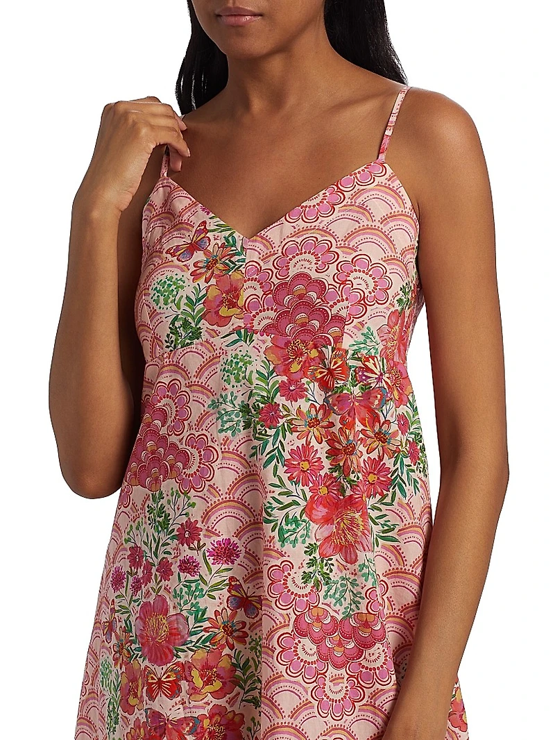 Mariposa Floral Cotton Sleep Dress