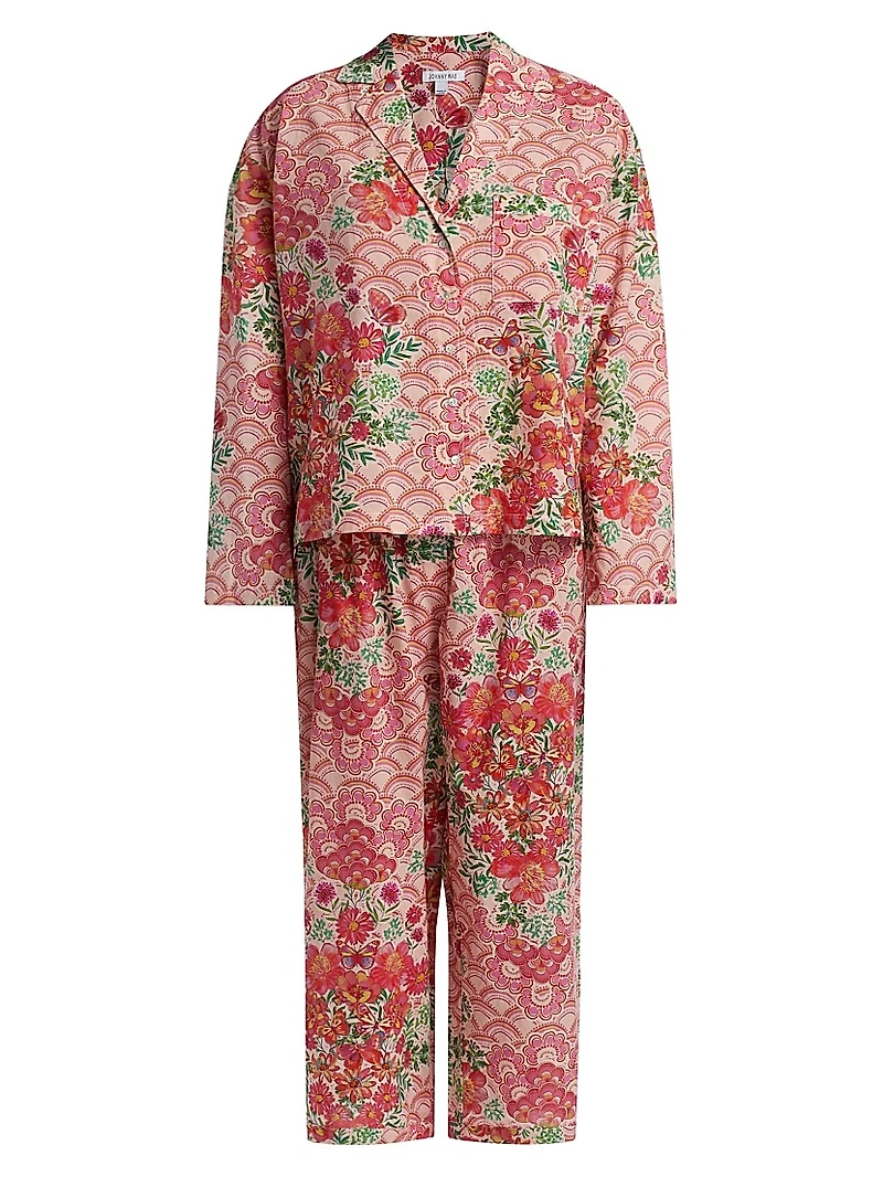 Mariposa Floral Cotton Pajamas