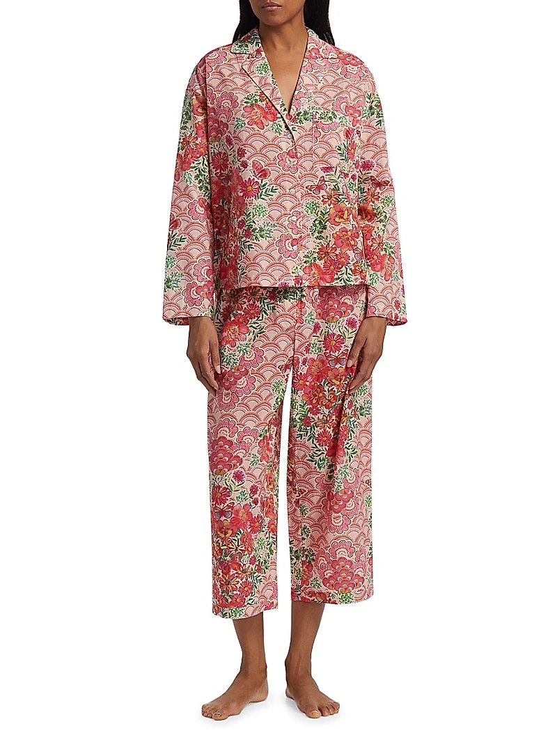 Mariposa Floral Cotton Pajamas