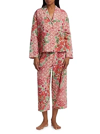 Mariposa Floral Cotton Pajamas