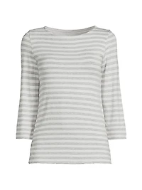 Soft Touch Stripe Boatneck Top