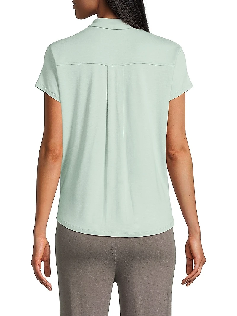 Soft Touch Pleated Back Shirt