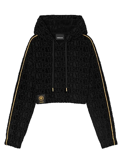 I Heart Baroque Crop Hoodie