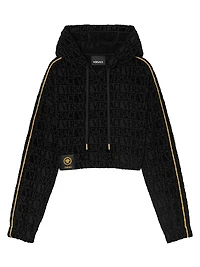 I Heart Baroque Crop Hoodie