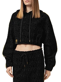 I Heart Baroque Crop Hoodie