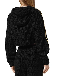 I Heart Baroque Crop Hoodie