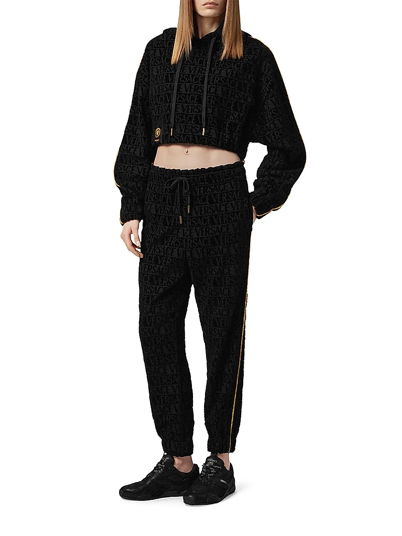 I Heart Baroque Crop Hoodie