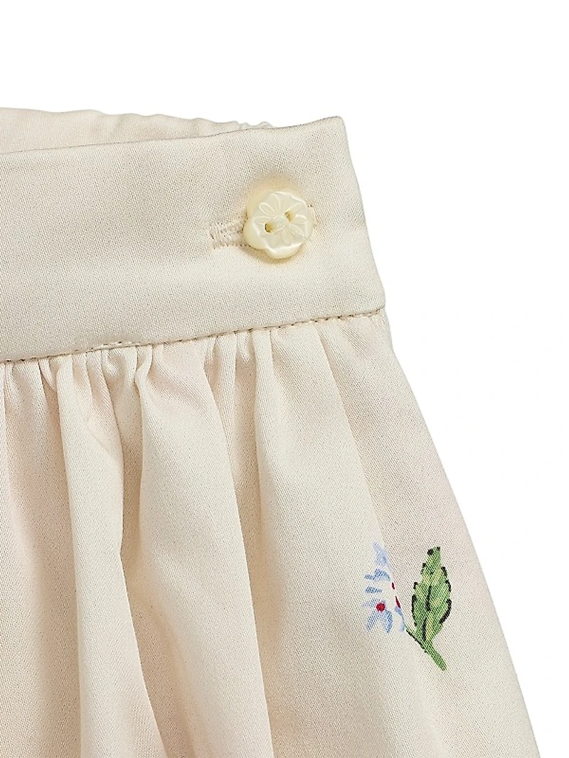 Girl's Sateen Floral Dress