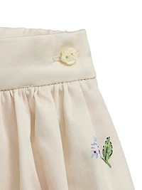 Girl's Sateen Floral Dress