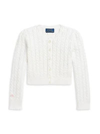 Little Girl's & Girl's Cotton Knit Cardigan