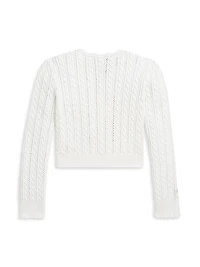 Little Girl's & Girl's Cotton Knit Cardigan