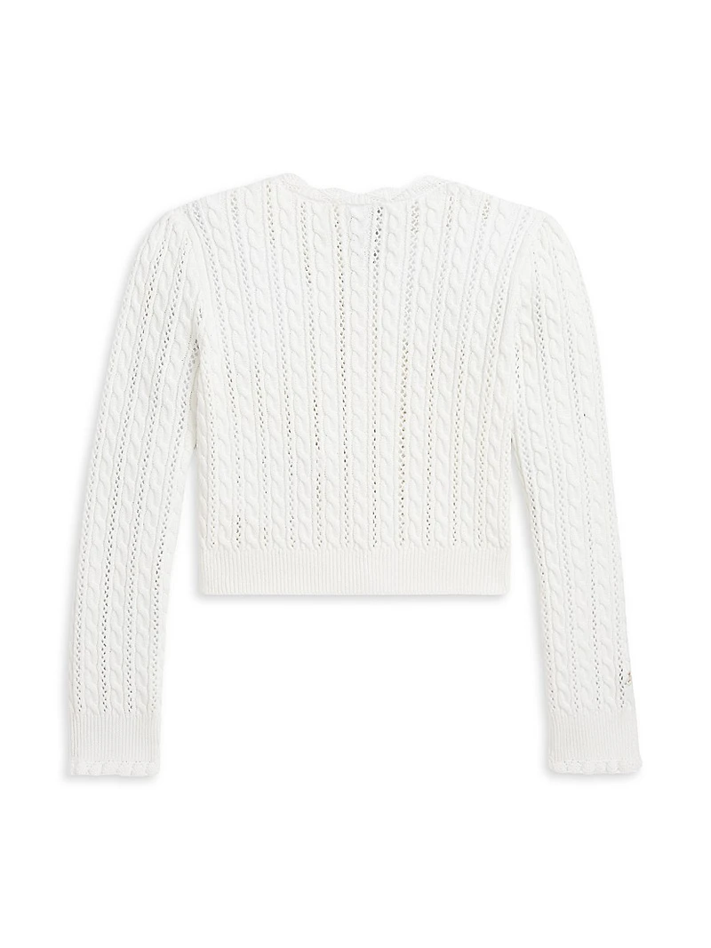 Little Girl's & Girl's Cotton Knit Cardigan