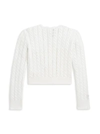 Little Girl's & Girl's Cotton Knit Cardigan