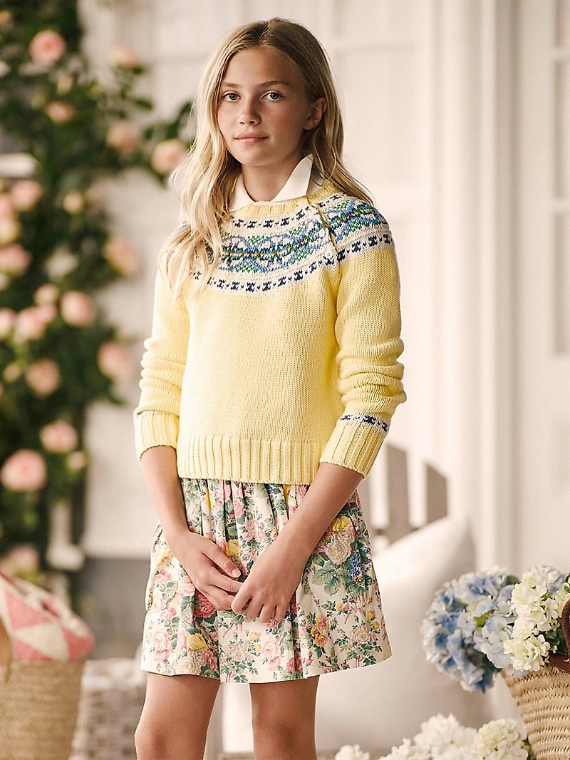 Little Girl's & Girl's Sleeveless Floral Dress