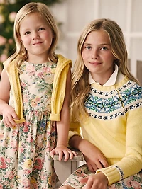 Little Girl's & Girl's Sleeveless Floral Dress