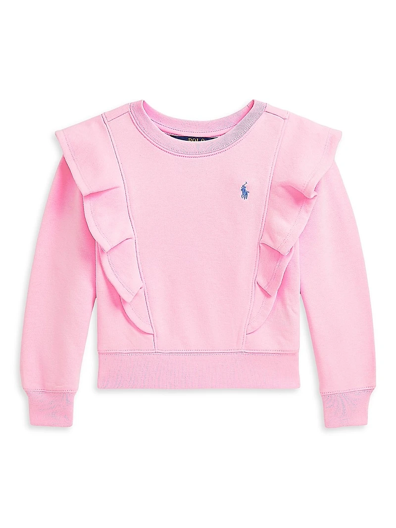 Little Girl's & Girl's Ruffled Crewneck Sweatshirt