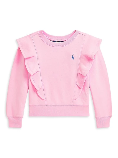 Little Girl's & Girl's Ruffled Crewneck Sweatshirt