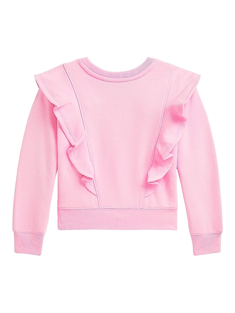Little Girl's & Girl's Ruffled Crewneck Sweatshirt