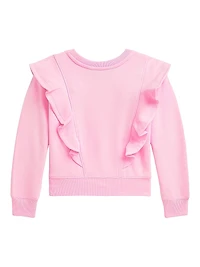 Little Girl's & Girl's Ruffled Crewneck Sweatshirt