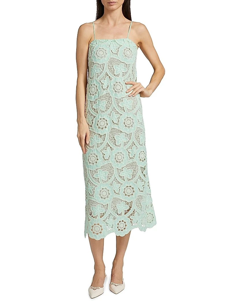 Carrie Crocheted Sheath Midi-Dress