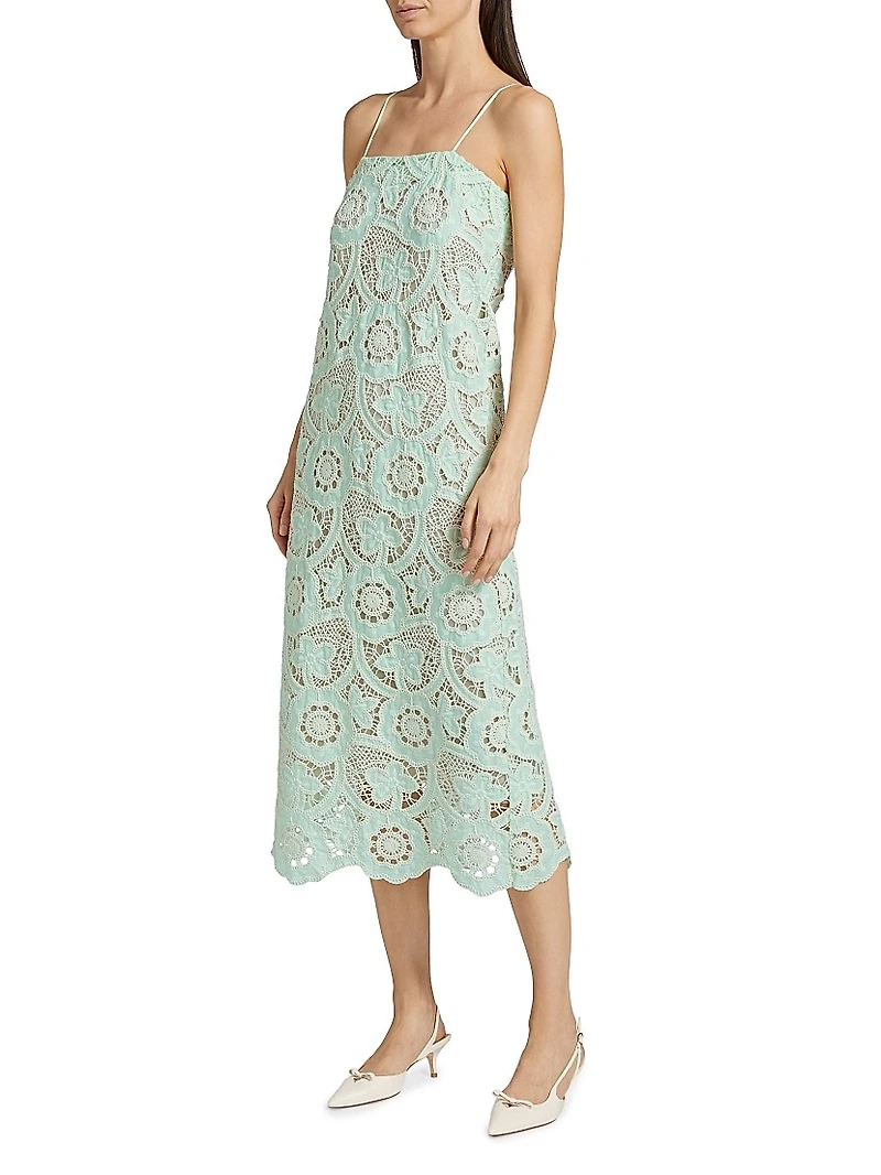 Carrie Crocheted Sheath Midi-Dress