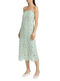 Carrie Crocheted Sheath Midi-Dress
