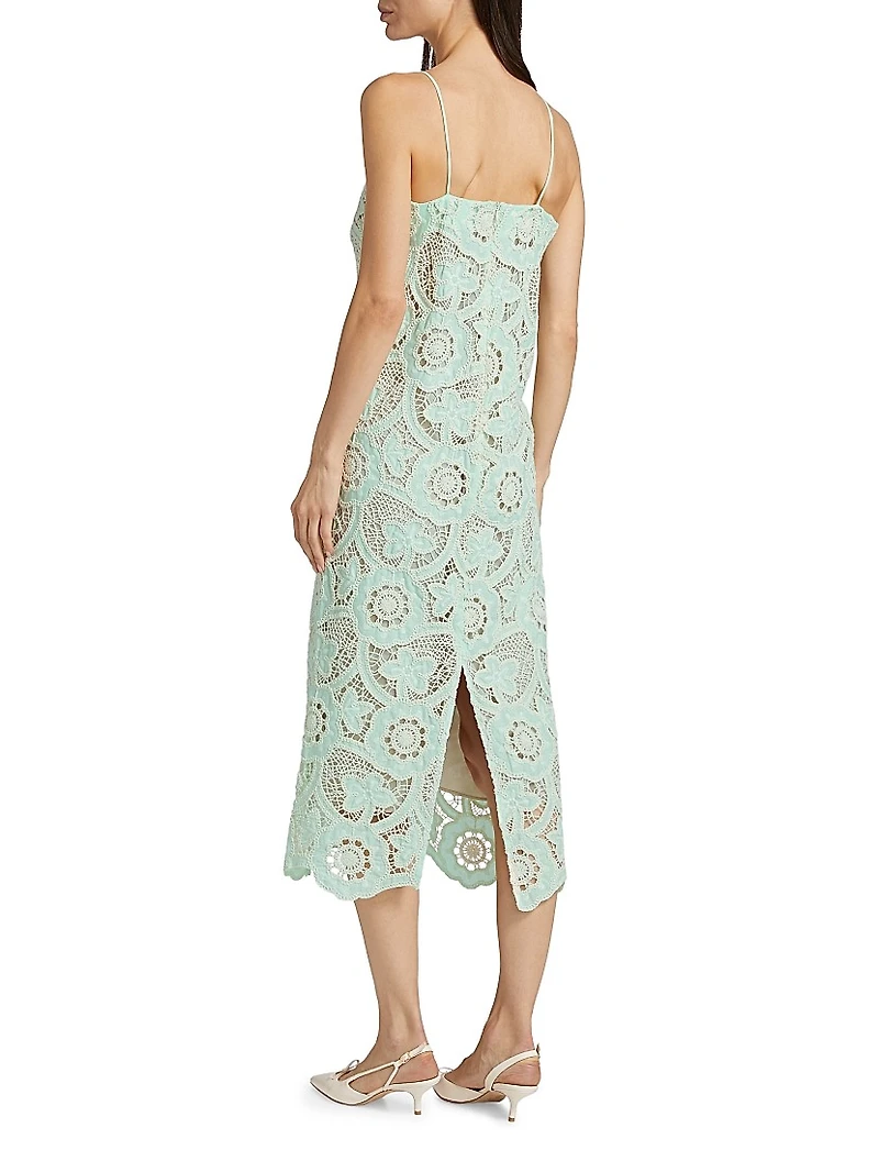 Carrie Crocheted Sheath Midi-Dress