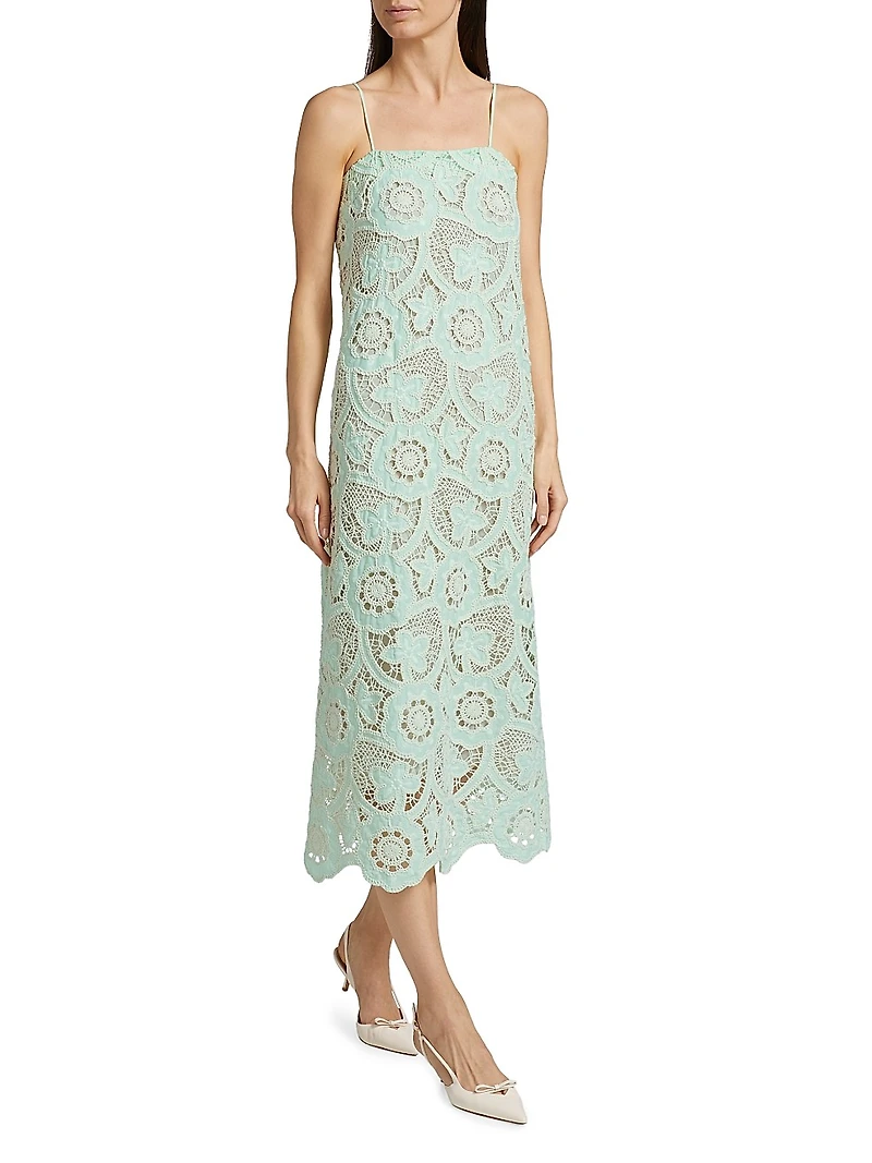 Carrie Crocheted Sheath Midi-Dress