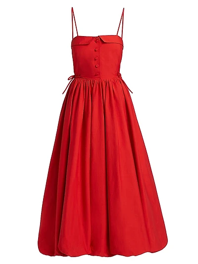 Taryn Bubble-Hem Maxi Dress