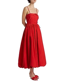 Taryn Bubble-Hem Maxi Dress