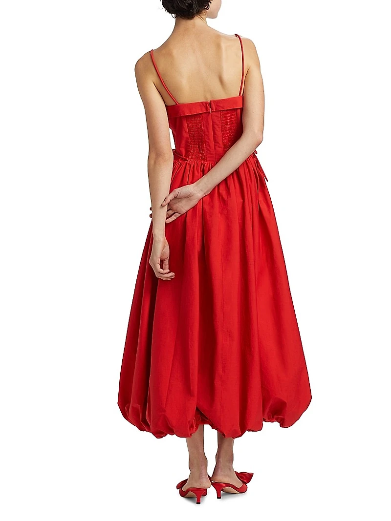 Taryn Bubble-Hem Maxi Dress