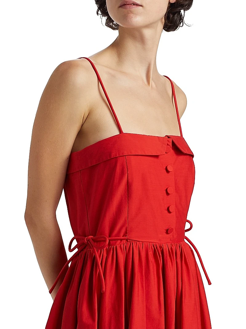 Taryn Bubble-Hem Maxi Dress