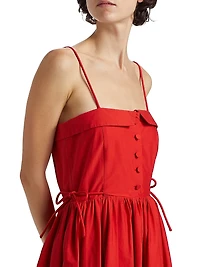 Taryn Bubble-Hem Maxi Dress