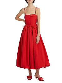 Taryn Bubble-Hem Maxi Dress