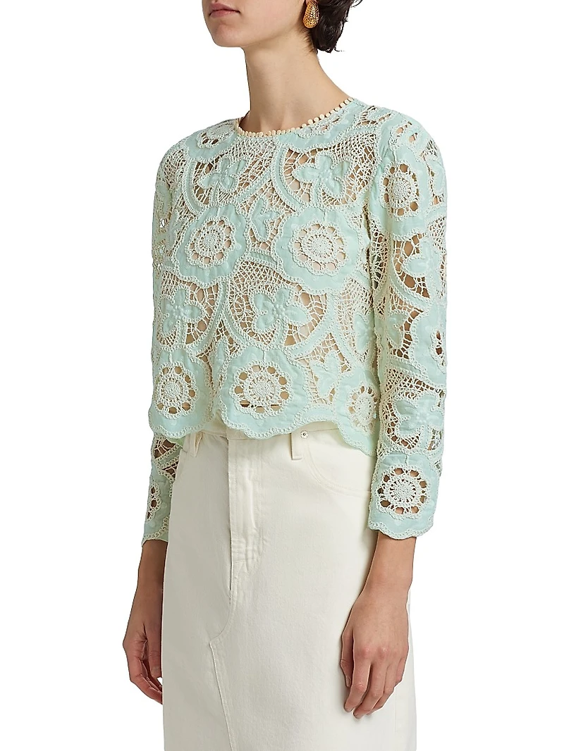 Pippa Crocheted Cotton Top