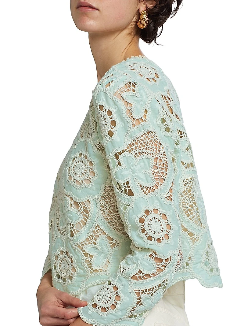 Pippa Crocheted Cotton Top
