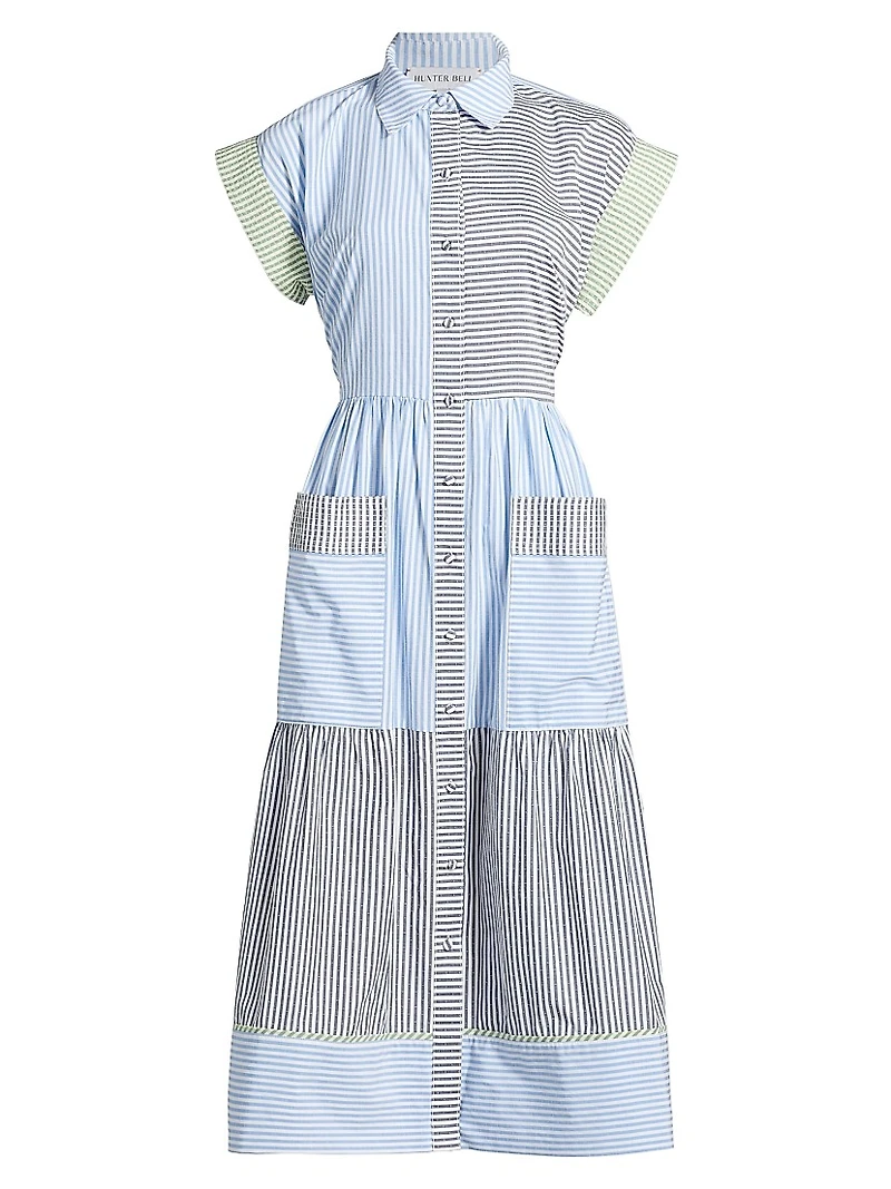 Sarah Striped Midi Shirtdress