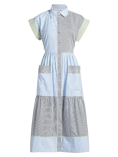 Sarah Striped Midi Shirtdress