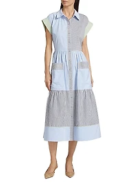 Sarah Striped Midi Shirtdress