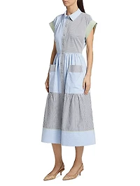 Sarah Striped Midi Shirtdress