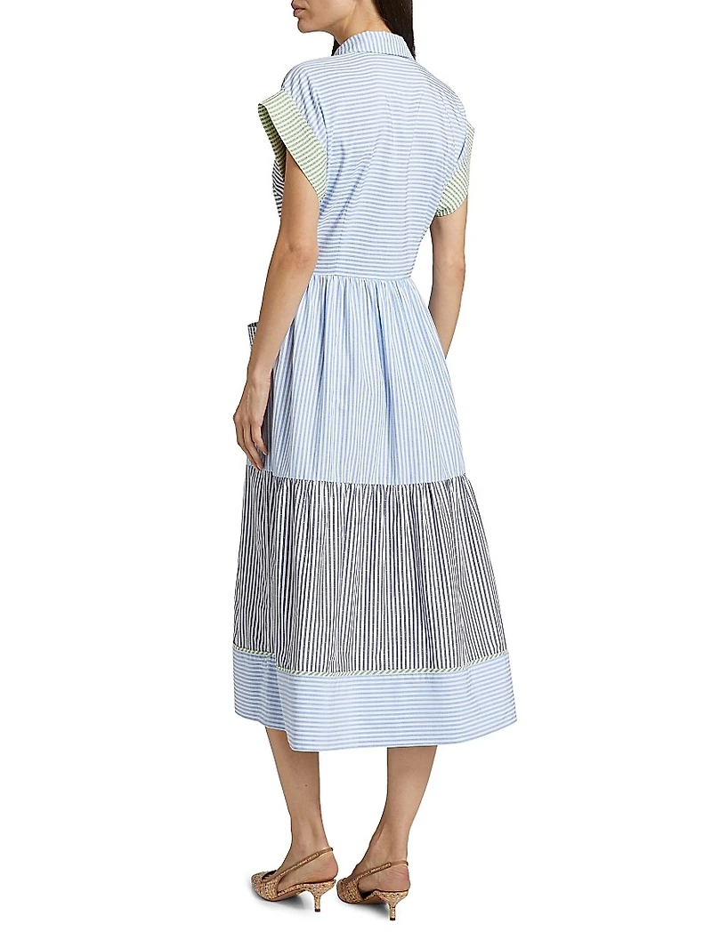 Sarah Striped Midi Shirtdress