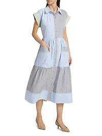 Sarah Striped Midi Shirtdress