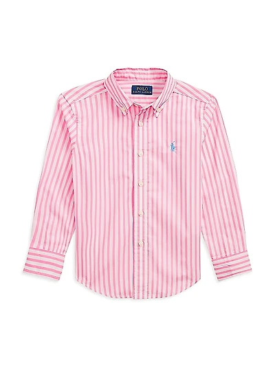 Little Boy's & Boy's Striped Button-Up Shirt