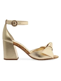 Maxi Clarita 75MM Knotted Metallic Leather Sandals