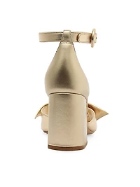 Maxi Clarita 75MM Knotted Metallic Leather Sandals