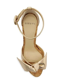 Maxi Clarita 75MM Knotted Metallic Leather Sandals