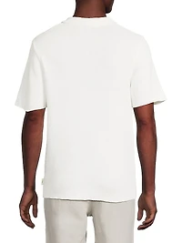 Crochet Johnny Collar Polo Shirt