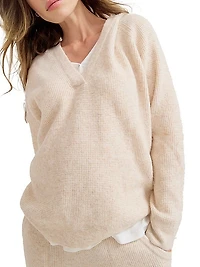 The Cozy Waffle Maternity Hoodie Sweater