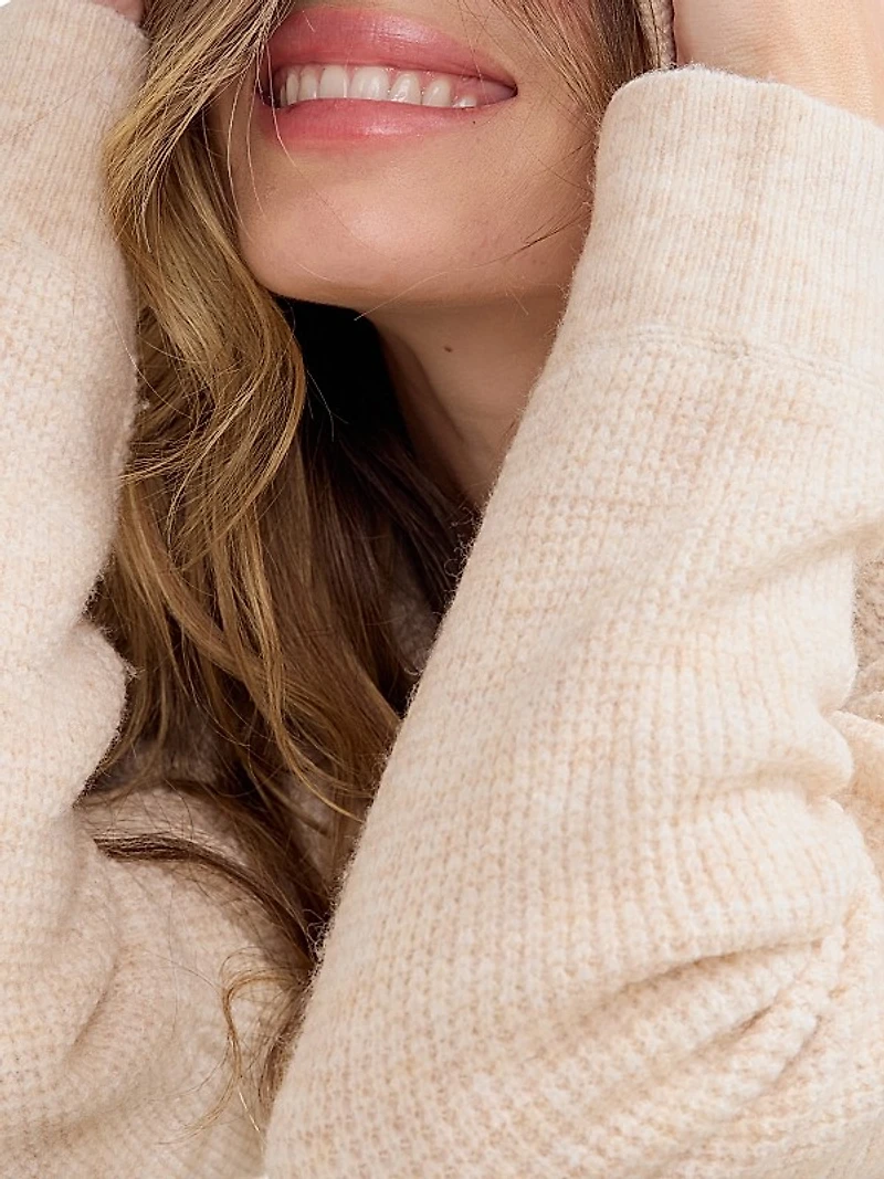 The Cozy Waffle Maternity Hoodie Sweater