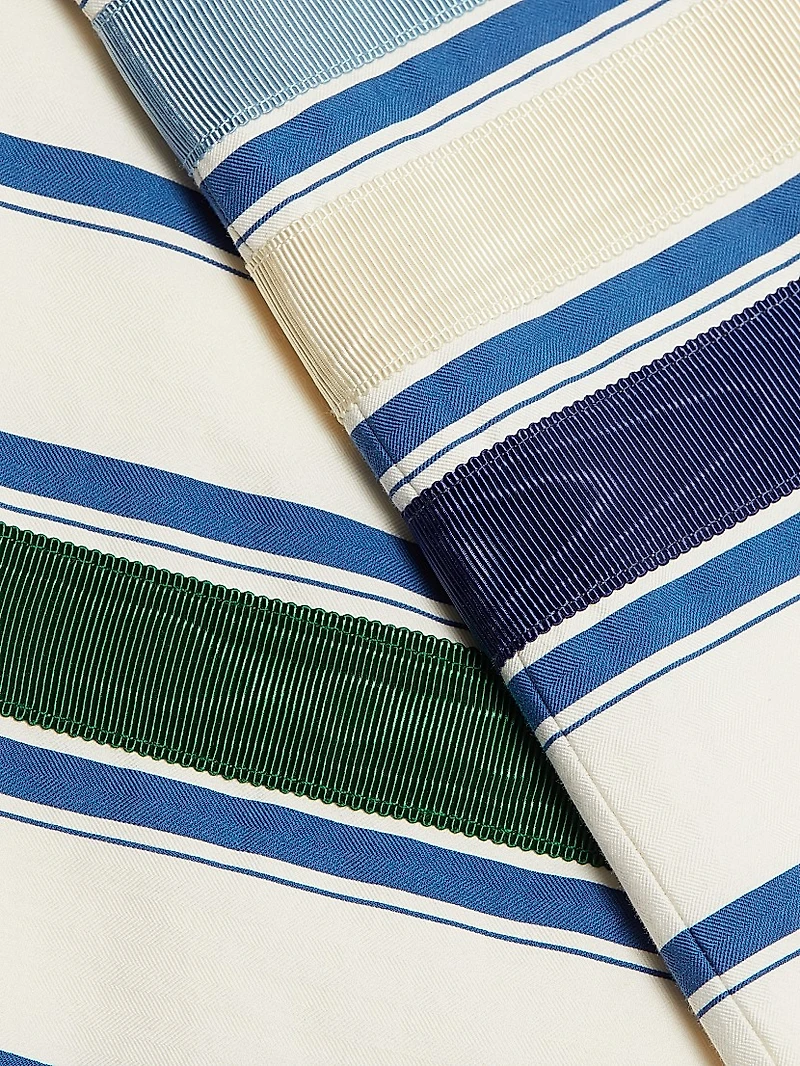 Striped Cotton-Blend Maxi Pencil Skirt